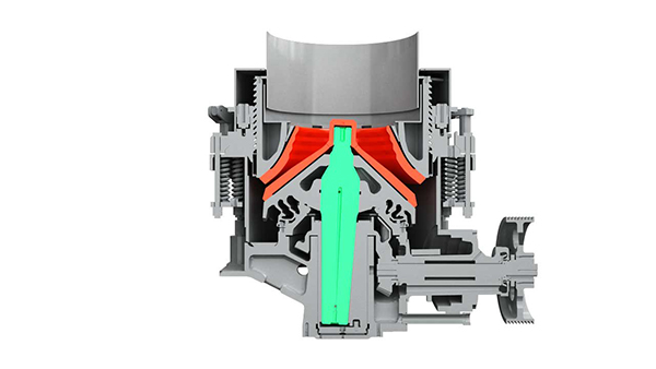 彈簧圓錐破碎機(jī)工作原理圖