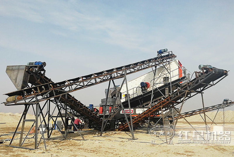 輪胎圓錐移動破碎機現場，單機作業(yè)，效能高節(jié)能