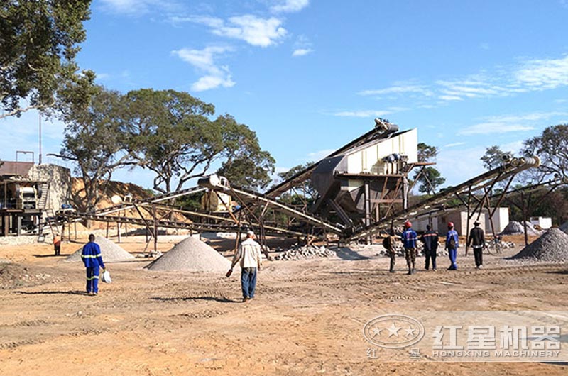 50-80噸制石制砂設備作業現場圖